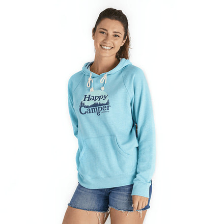 Life Is Good Simply True Happy Camper - Womens, Coastal Blue, Extra Small, 61191-Coastal Blue-XS