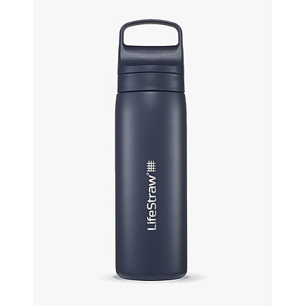 LifeStraw Go Stainless Steel 18oz Water Bottle w/Filter, Aegean Sea, LGV418ASWW