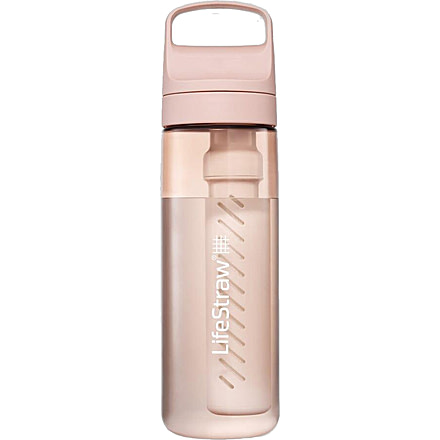 LifeStraw Go Water 22 Oz Bottle w/Filter, Cherry Blossom Pink, 22oz, LGV422PKWW