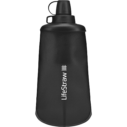 LifeStraw Peak Series Collapsible Squeeze Water Bottle Filter System, Dark Mountain Gray, 650 ml, LSPSFXMLAN1