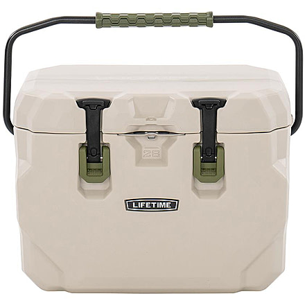 Lifetime Products 28 Quart High Performance Cooler, Pumice/Green, 91178