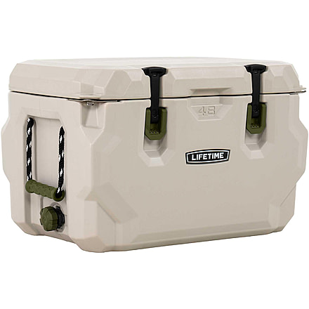Lifetime Products 48 Quart High Performance Cooler, Pumice/Green, 91074