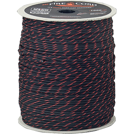 Live Fire 1000ft Nylon Waterproof FireCord, Red Line, FC-THINREDLINE1000