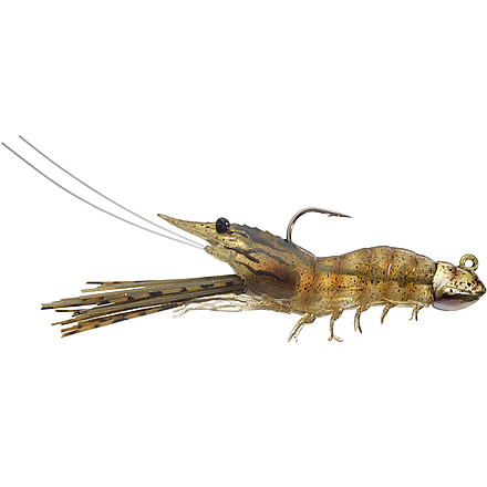 Live Target Fleeing Shrimp Soft Plastic Jig, Brown Shrimp, 1/4oz, 2 3/4 in, SSJ70SK914
