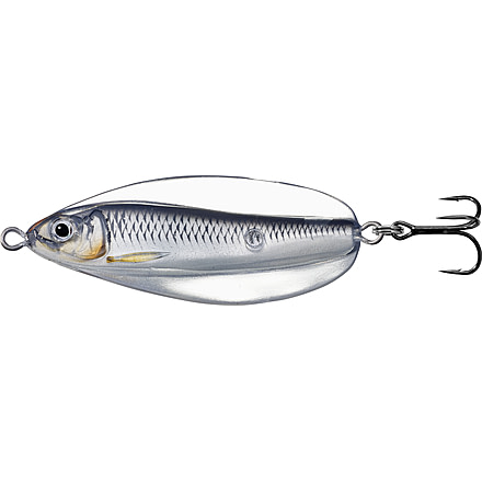 Live Target LiveTarget Erratic Shiner - Casting Spoon, 2 1/4in, 3/8oz, Silver/Black, ESS55SK202