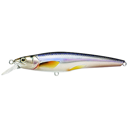 Live Target Livetarget Rainbow Smelt Shallow Dive Jerkbait, 3-4, Suspending, Silver/Blue, 3-4, 1/8oz, #8 Hooks, RS70S201