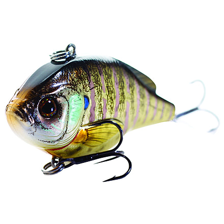 Live Target Livetarget Sunfish Bluegill Medium Sink Lipless Rattlebait, Sinking, Metallic/Gloss, 2 3/16in, 1/4oz, #6 #8 Hooks, BGV55SK102