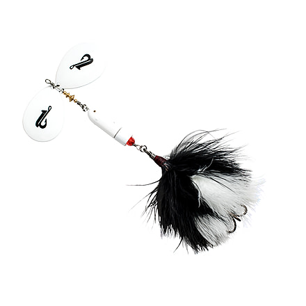 Livingston Lures EBS Spinner 158 Lure, White Black, 6478