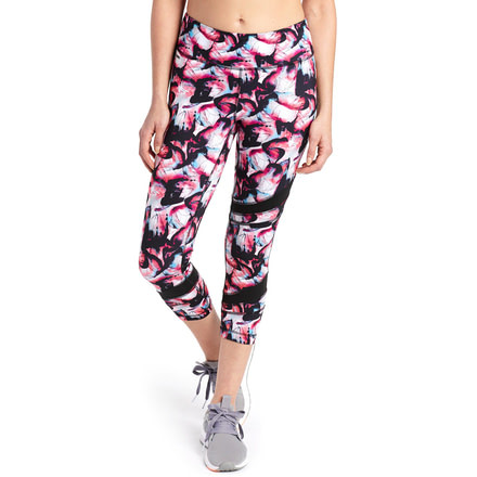 Lole Gratitude Crop Legging - Women's-Fiery Coral Butterflies-Medium