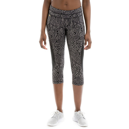 Run Capri - Womens-Black Foliage-Small