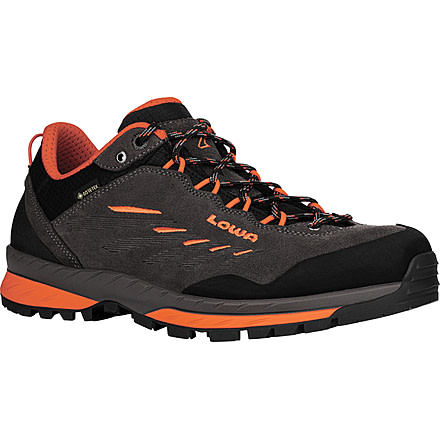 Lowa Delago GTX Lo Hiking Boots - Mens, Anthracite/Flame, Size 7.5, 2100977935-Anth/Flame-7.5