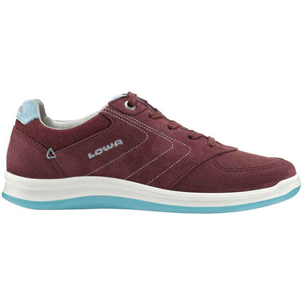 Lowa Firenze Lo Casual Shoe - Women's-Bordeaux/Ice Blue-Medium-7