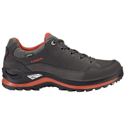 Lowa Renegade III GTX Lo Hiking Shoe - Men's-Grey/Rust-Medium-10