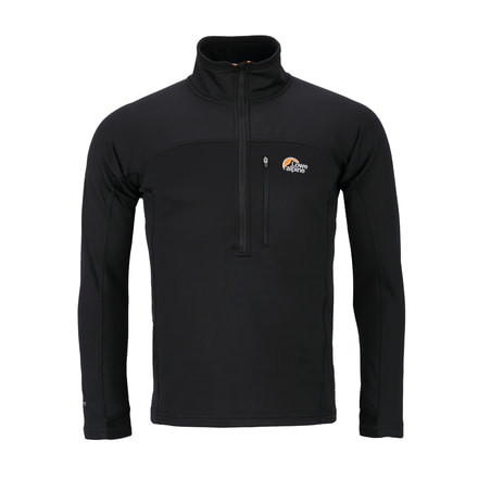 Lowe Alpine Powerstretch Zip Top Jacket - Men's-Black-Medium