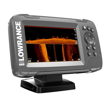 Lowrance 5&quot; Chartplotter/Fishfinder TripleShot Transom Mount Transducer w/Built-In US Inland Charts HOOK²-5 67556