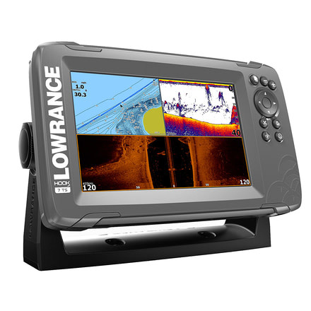 Lowrance 7&quot; Chartplotter/Fishfinder TripleShot Transom Mount Transducer w/Nav+ Chart HOOK²-7 67561