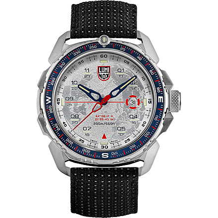 Luminox Ice Sar Arctic Steel Watches, Silver/Blue/Red, 46 mm, 1208