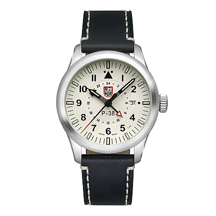 Luminox P-38 Lightening 9520 Series Watch, Beige/Black, 42mm, XA.9527