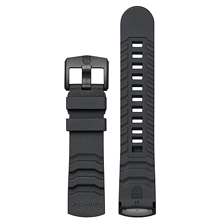 Luminox Integrated Watch Strap for Bear Grylls 3730 Mountain Series, Nitrile Rubber, Black, 24mm, integratedrubstr24mmb