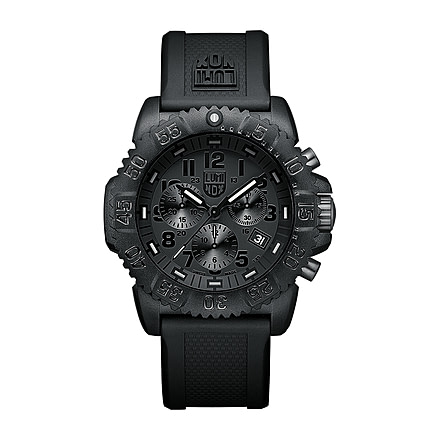Luminox Watches Navy SEAL Colormark Chronograph, 44 mm, Military Dive Watch, Blackout, navy-seal-colormark-chronograph-3081-bo