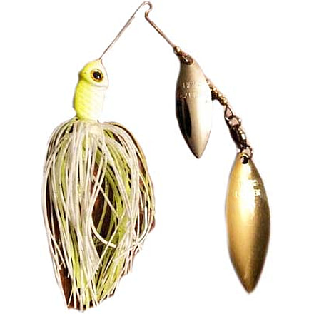 Lunker Lure Gen II Hawg Caller, Willow Double Blade, Chartreuse/White, Silver/Gold, GPW48