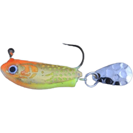 Lunker Lure Rattleback Crappie Minnow, 1/16 oz Chartreuse/Orange, 5516-2073