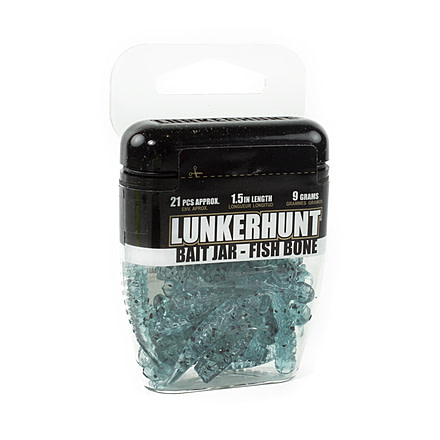Lunkerhunt Fish Bone Bait Jar, Fast Fish, 1.5in &amp; 1/3 oz, HFB03