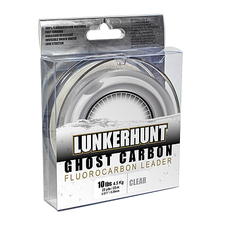 Lunkerhunt Ghost Carbon Line, Clear, 25 yds &amp; 10 lbs, CARBS02