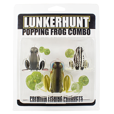 Lunkerhunt Popping Frog Combo, Assortment, 2.25in &amp; 1/2 oz, PFCOM01