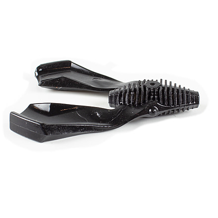 Lunkerhunt Tandem Trailer Soft Bait, 1, 3in, Black, CHKTR02