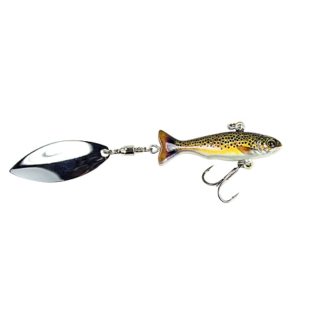 Lunkerhunt True Spin Bait, Brown Trout, 1.75in &amp; 3/16 oz, TRSP03