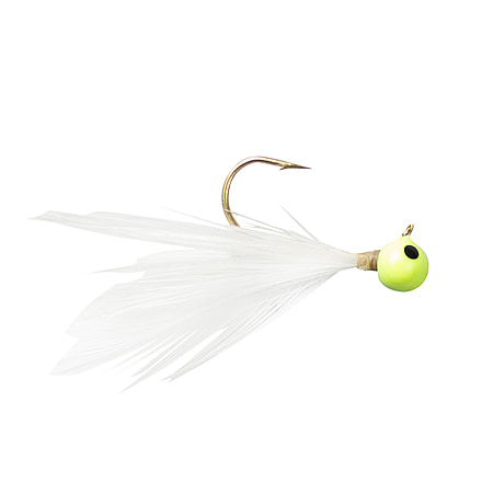 Lunkerhunt Tungsten Full Effect Jig, Chartreuse White Glow, 1/32 oz, FEJ02