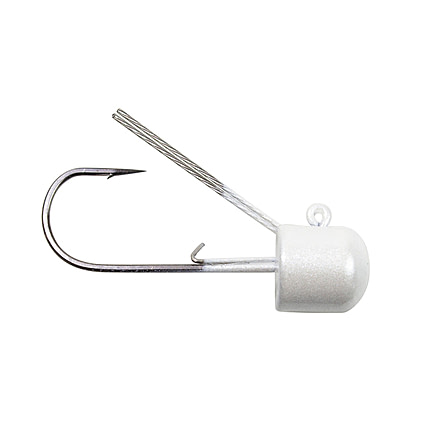Lunkerhunt Weedless Mushroom Head Jig, White, 1/4 oz, WMH01