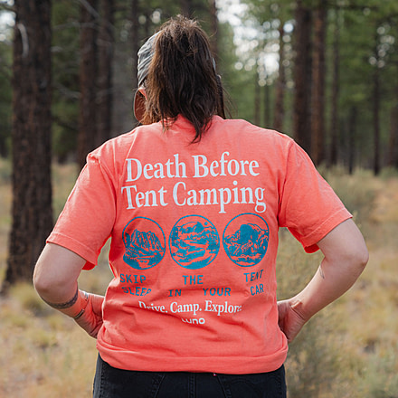 Luno Hq Death Before Tent Camping Unisex T-Shirt, LAP-007-R1-XXL