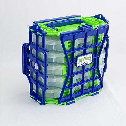 Lure Lock Lure Locker w/5 Pack of Boxes &amp; Tak Liner, Small, Clear/Green, Green/Blue, LL3 L5-3101