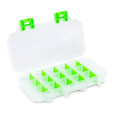 Lure Lock Utility Box w/out Tak Liner, Small, 3 Cavity, Clear/Green, LL3-3001