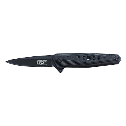 M&amp;P Ultra Glide Flipper Knife, 2.75in, Stainless Steel Blade, 4.12in, Polymer Handle, Black, 1100074