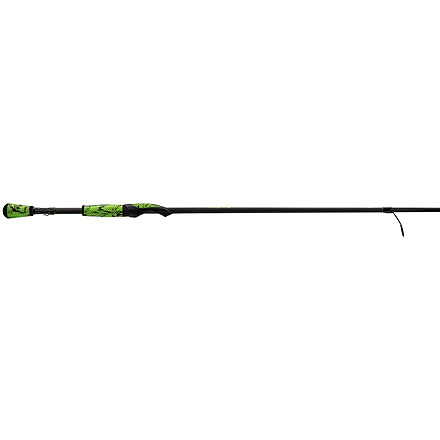 Lew’s MACH 2 Spinning Rod, 6ft 6in 2-PC IM8 Graphite Rod, Medium  w/ Fast, Stainless Steel Guides, Split-Grip Handle, Winn Dri-Tac Ultra Grips, Green/Black, M266MSG2-2