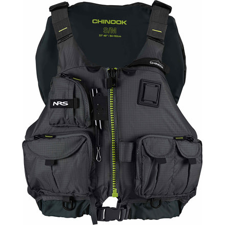 NRS Chinook Mesh Back Fishing PFD-Charcoal-S/M
