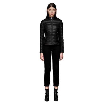 Mackage Cindee Quilted Lightweight Down Jacket With Zippered Pockets - Womens, Black, Medium, CINDEE-BLACK-M