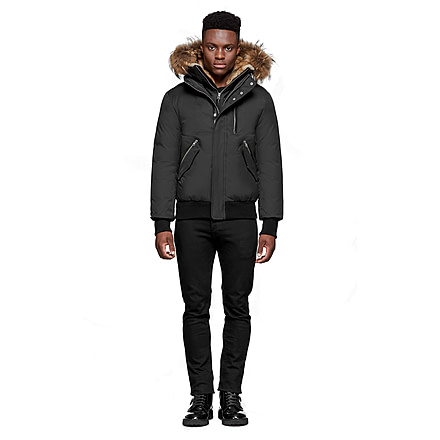 Mackage Dixon Hip Length Winter Down Parka With Fur - Men's, Black, 38, DIXON-BLACK-38
