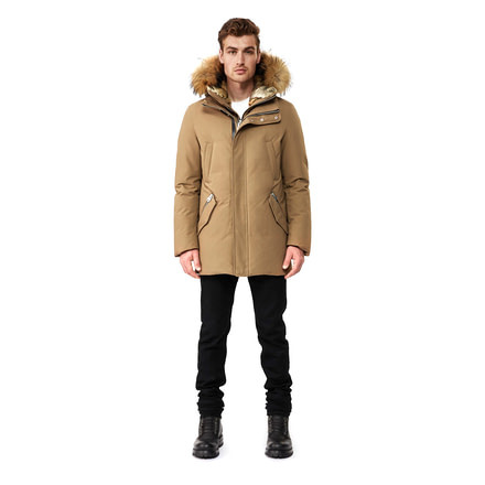Mackage Edward Down Parka w/Removable Fur - Mens, Sand, 44, Edward-R-Sand-44