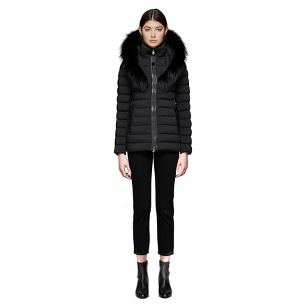 Mackage Kadaliina-X, Black-Fox Fur, S, KADALIINA-X-BLACK-FOX FUR-S