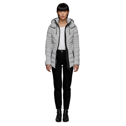 Mackage Patsy Matte Lightweight Down Coat With Hood - Womens, Mineral, Extra Small, PATSY-MINERAL-XS