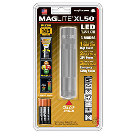 Mag Instrument XL 50 LED Flashlight Blister Pack, Gray S3096