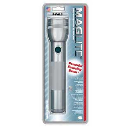 MagLite Standard 2 Cell D LED Flashlight, Gray Pewter, Blister Pack, S2D096