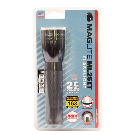 Maglite 2C Cell,Gray,Whs ML25IT-2096