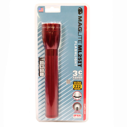 Maglite 3C Cell,Red,Whs ML25IT-3036