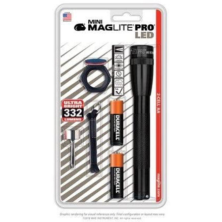 Maglite SP2P01C Mini Maglite Pro Red/Blue/Clear LED 272 Lumens AA 2 Battery B