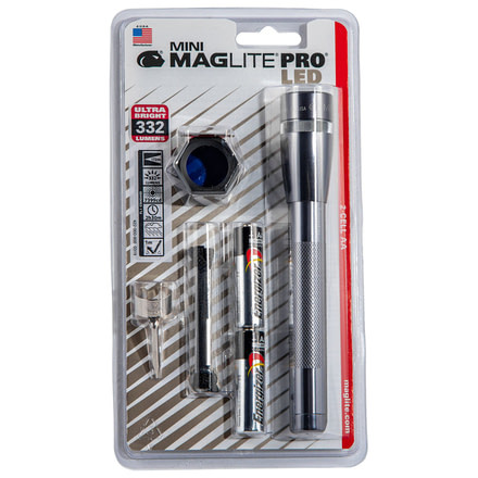 Maglite SP2PO9C Mini Maglite Pro Red/Blue/Clear LED 272 Lumens AA 2 Battery G